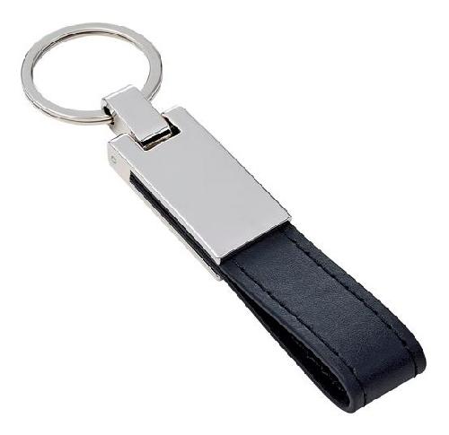 Business Printed Steel Key Chains With PU Loop
